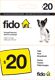 Canada Fido refill, C$20
