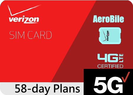 USA Verizon sim (best coverage in USA)-58 day plan