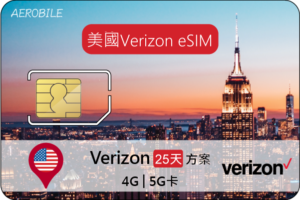 eSIM-Verizon 25 day plans
