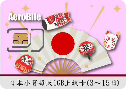 翔翼日本小資卡-日本小資旅遊上網卡(3-15天任選, 每日前1GB高速)(i)
