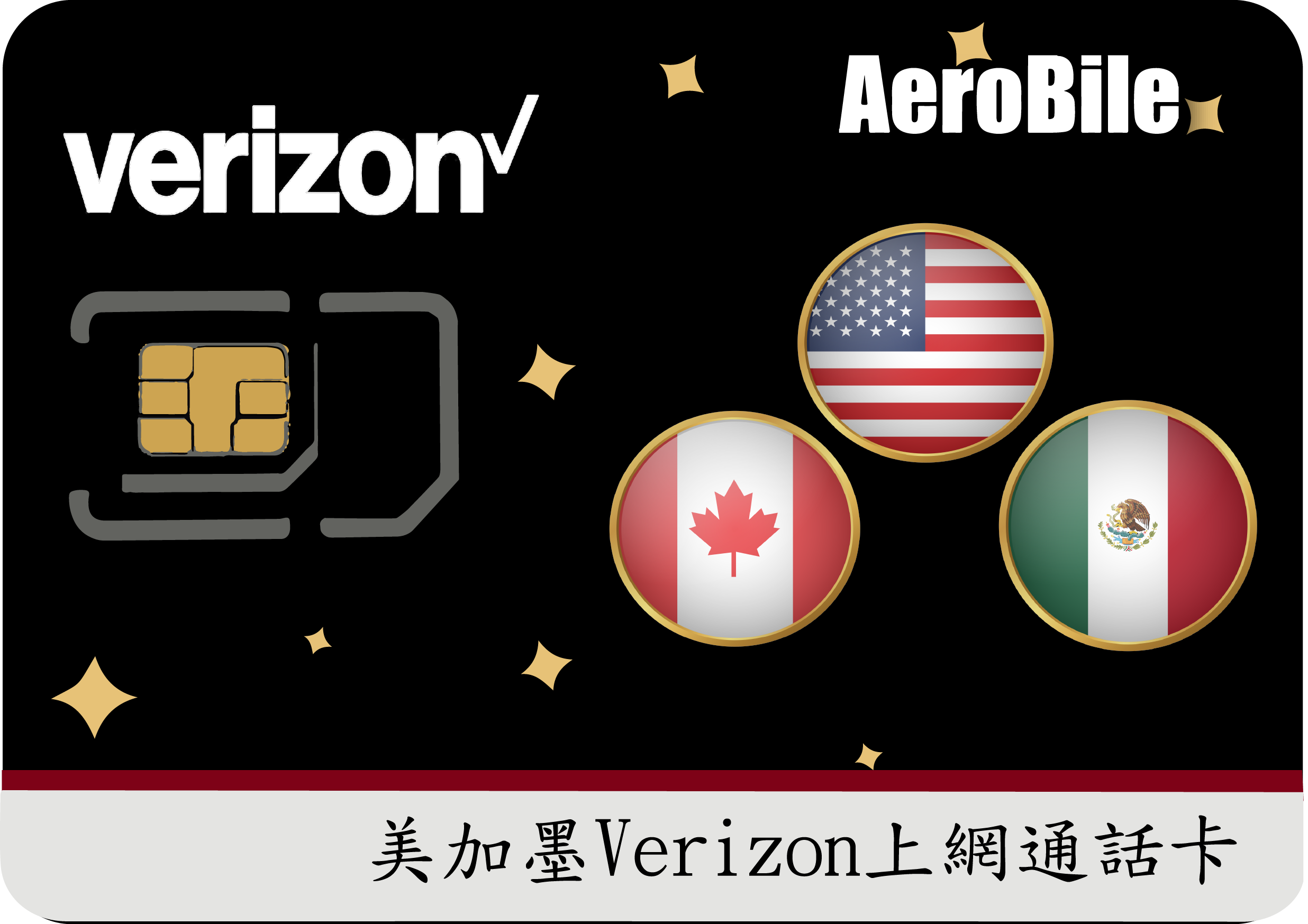 USA+Canada+Mexico Verizon prepaid SIM