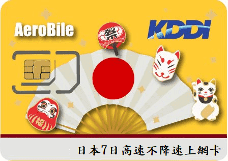 日本上網卡-Kddi(AU)電信5日高速無限量上網卡(C)