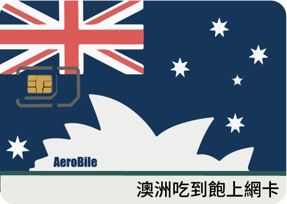 澳洲上網卡-吃到飽(8日4GB高速)SIM卡(A16)